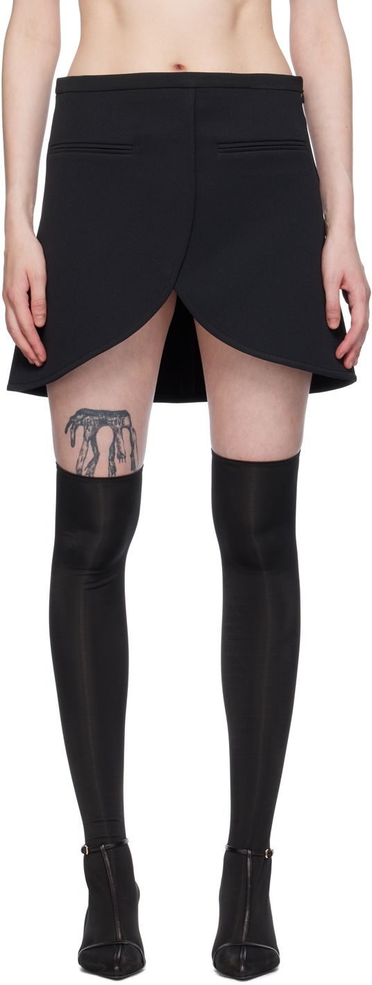 Krila Courrèges Ellipse Black Scuba Mini Skirt Črna | 224CJU171PL0007