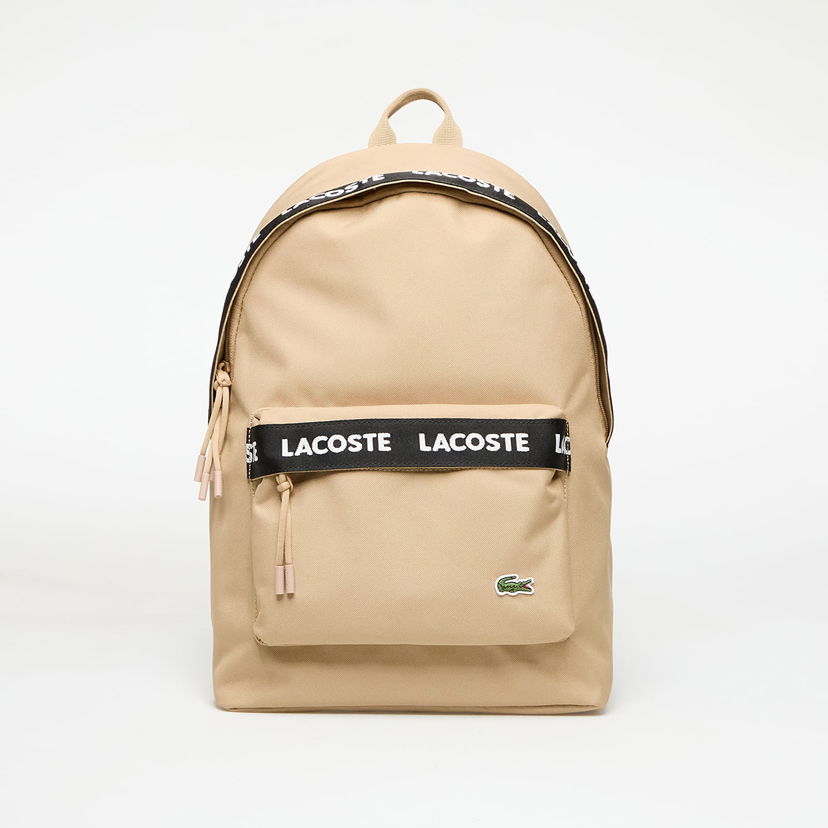 Nahrbtnik Lacoste Lacoste Tape Viennois Backpack Bež | NU4685NZ Q94