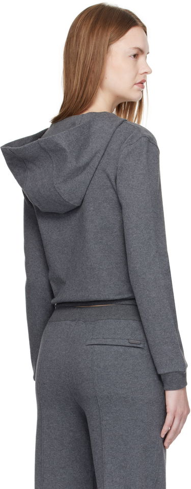 Pulover Tom Ford TOM FORD Peachy Hand Cotton Jersey Zip-Up Hoodie Siva | FLJ067-JEX173, 2