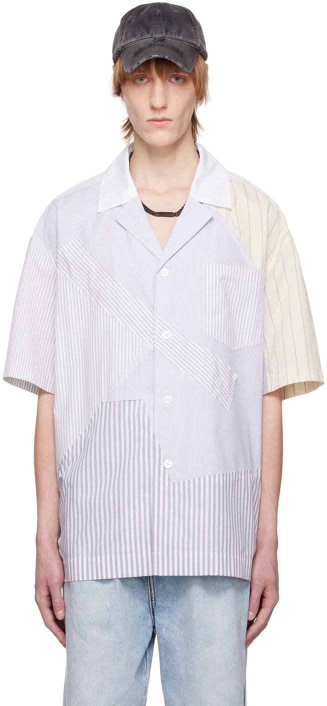 Srajce Feng Chen Wang Feng Chen Wang Multi Stripe Short Sleeve Shirt Večbarvna | FMS15SR15