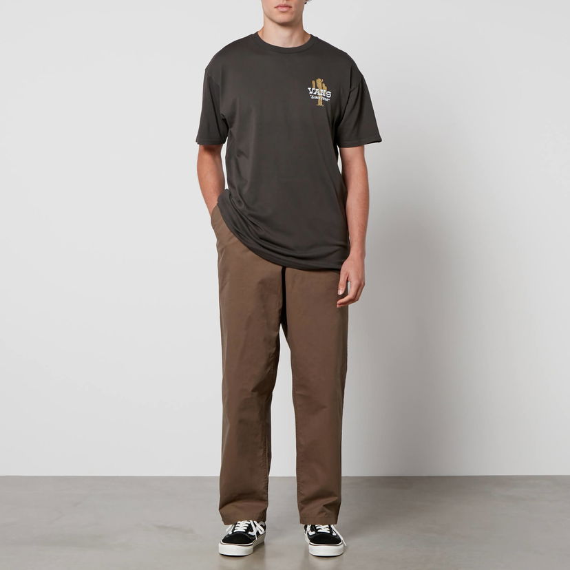 Majica Vans On The Road Overdye Cotton-Jersey Črna | VN0008RZBLK1