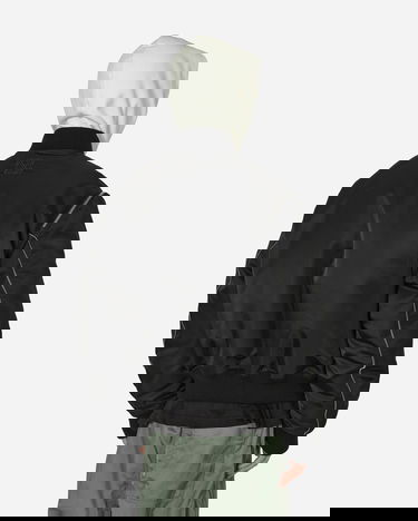 Bomber jakna Off-White Arrow Embroidered Zip Bomber Jacket Black Črna | OMEH052F23FAB001 1010, 3