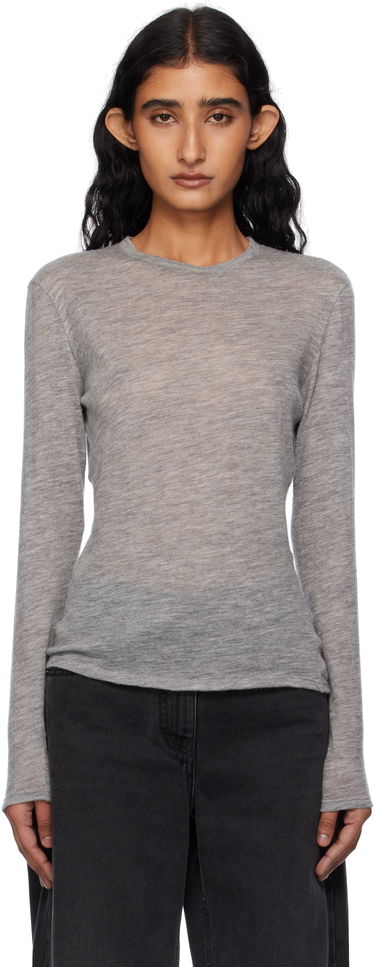 Pleteni pulover The Row The Row Iverness Long Sleeve Sweater Siva | 5590-K52, 0