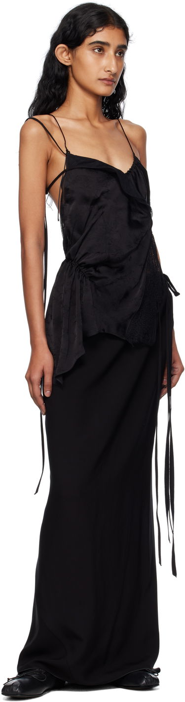 Majica brez rokavov Ann Demeulemeester Vepa Ramage Jacquard Slip Top Črna | B0012832-FA611-099, 3