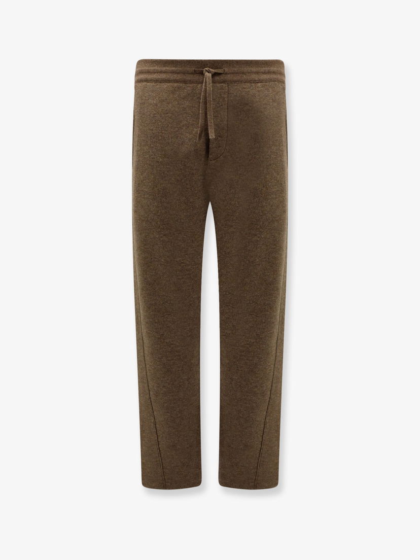 Trenirka Loro Piana Brown Wool Blend Straight-Leg Trousers Rjava | FAO7049H0BF