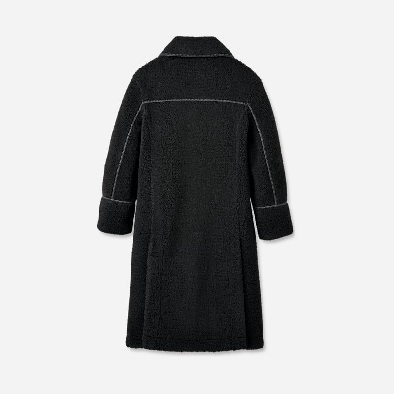 Plašči UGG Sema Fluff Long Coat Črna | 1171458-BLK, 1