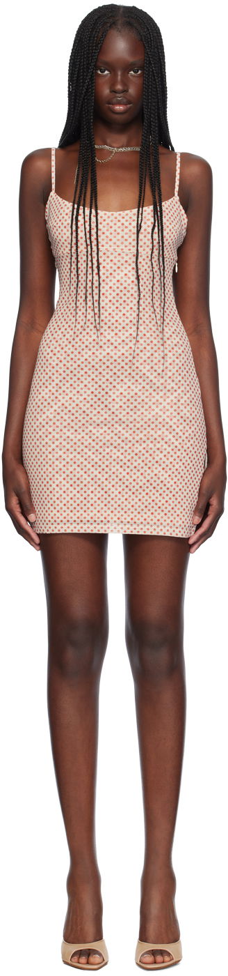 Obleke Miaou Miaou Anya Polka Dot Mini Dress Bež | 5026PM1WPD
