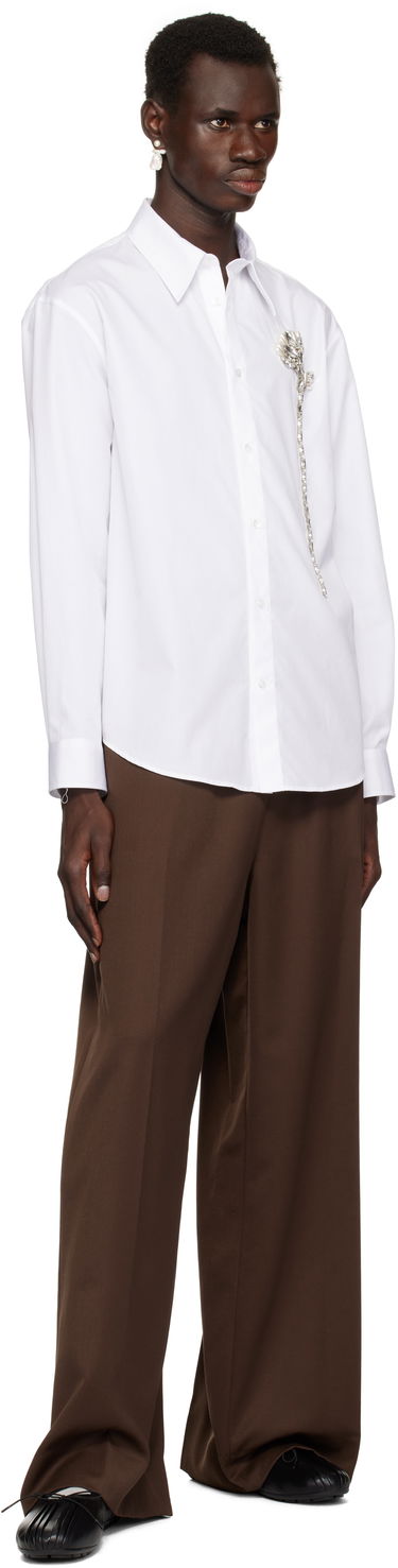 Hlače Simone Rocha Simone Rocha Wide Leg Drawstring Trousers Rjava | 4143D 1217, 3