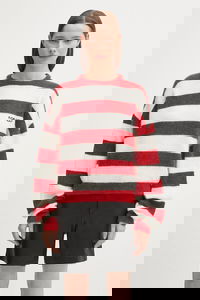 Fiorucci Cropped Alpaca Striped Sweater