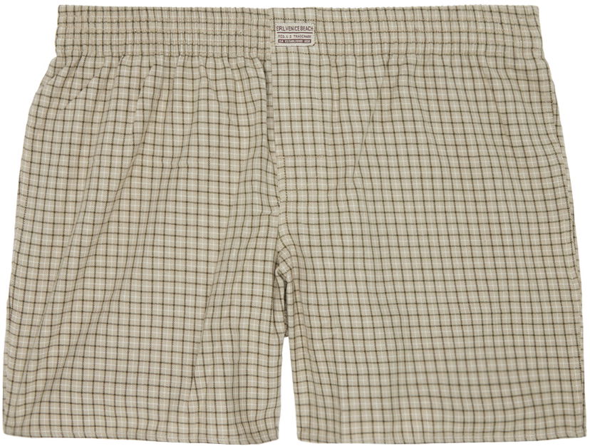 Boksarice ERL Plaid Boxers Bež | ERL09UW10