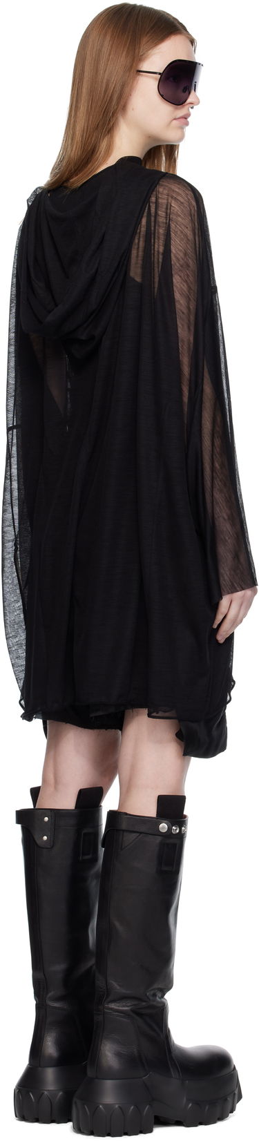 Pulover Rick Owens Rick Owens Concordians Hooded Tunic Črna | RP02E4536 JWR, 2