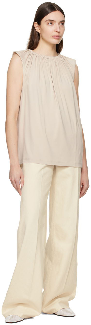 Majica brez rokavov TOTEME TOTEME Women's Crewneck Tank Top Bež | 242-WRT1716-FB0163, 3