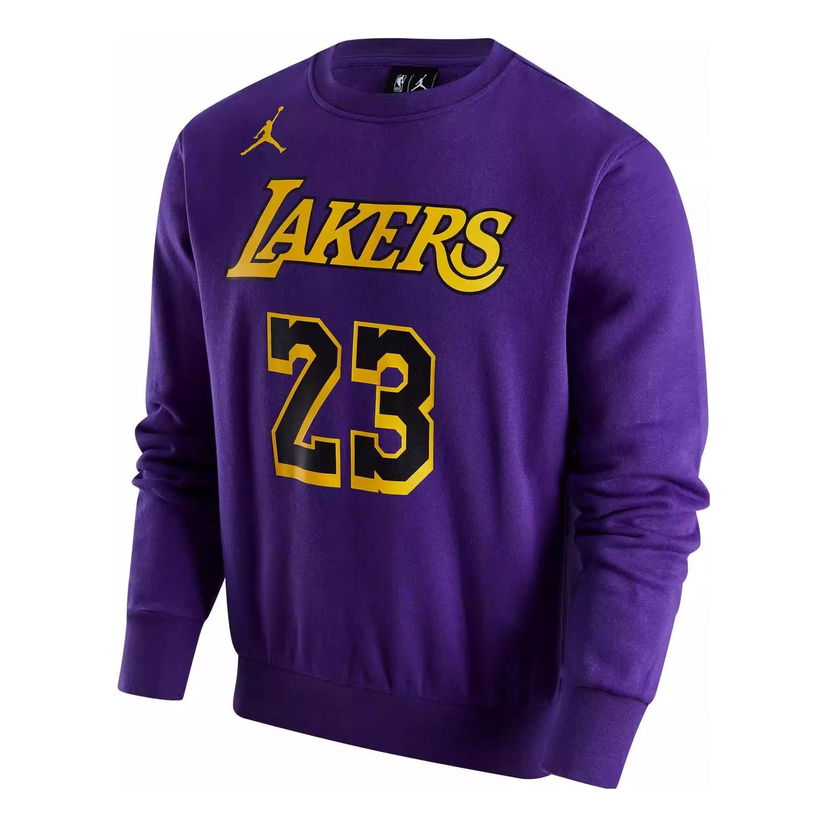 Pleteni pulover Jordan NBA LA Lakers Statement Edition Sweatshirt Lila | DR2409-508