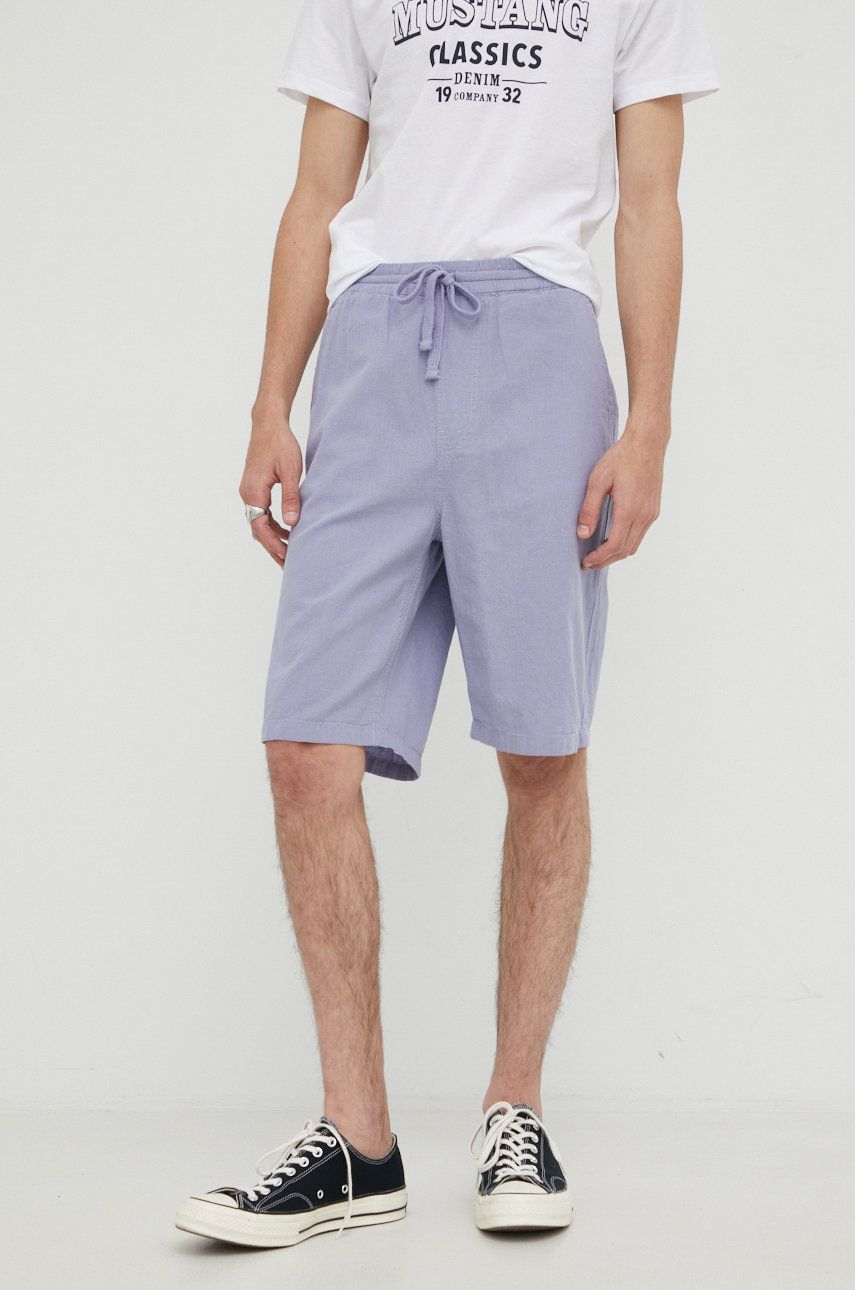 Kratke hlače Lee lnu Relaxed Drawstring Lila | L70KSAUU, 0