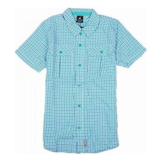 Srajce Jordan Woven Short Sleeve Shirt Modra | 467351-102