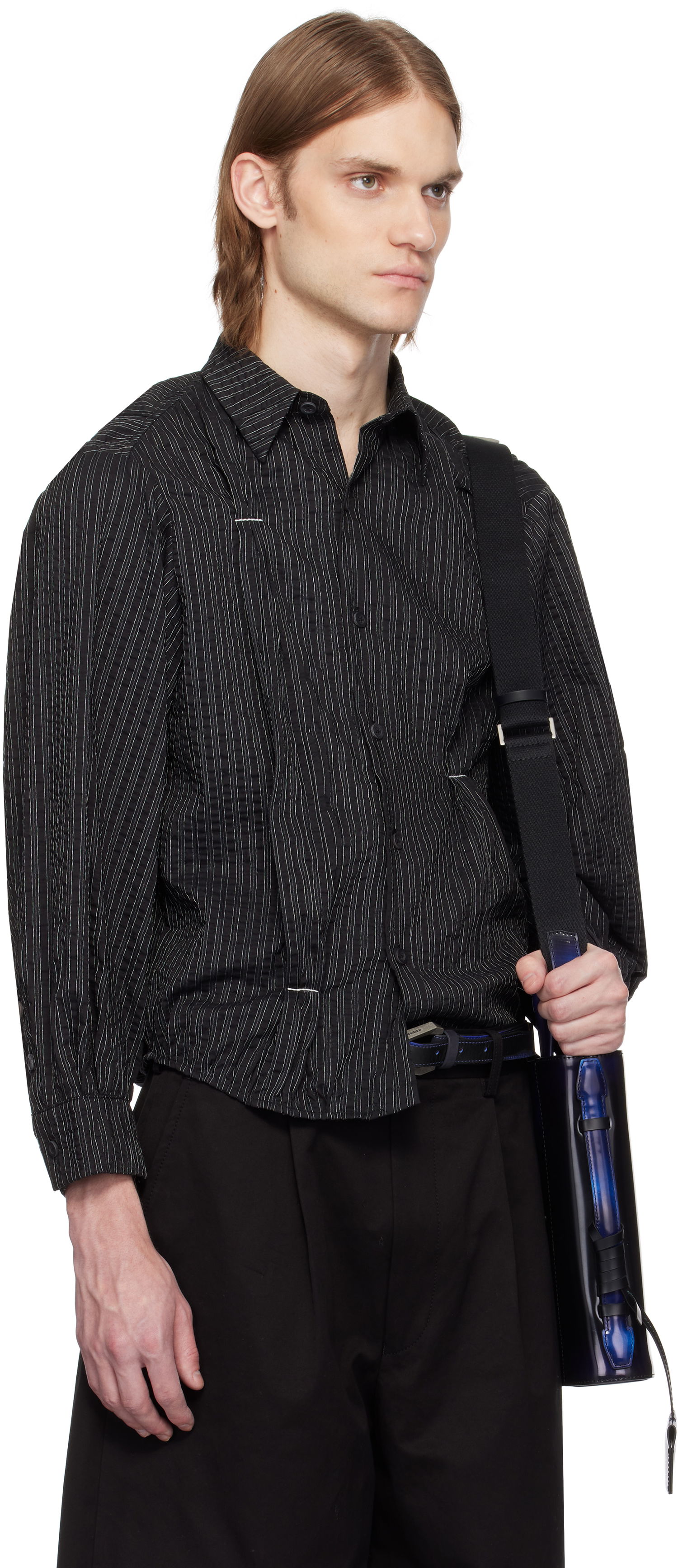 Srajce ADER ERROR ADER error Pinstriped Shirt Črna | BO01SSSH0105BK, 1