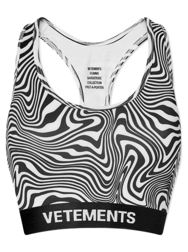 Modrček VETEMENTS Zebra Sports Bra Črna | WE52TR200Z