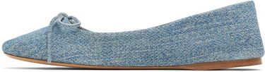 Oblačila JW Anderson JW Anderson Calf Suede Print Ballerina Flats Modra | BL0031-LA0238, 2