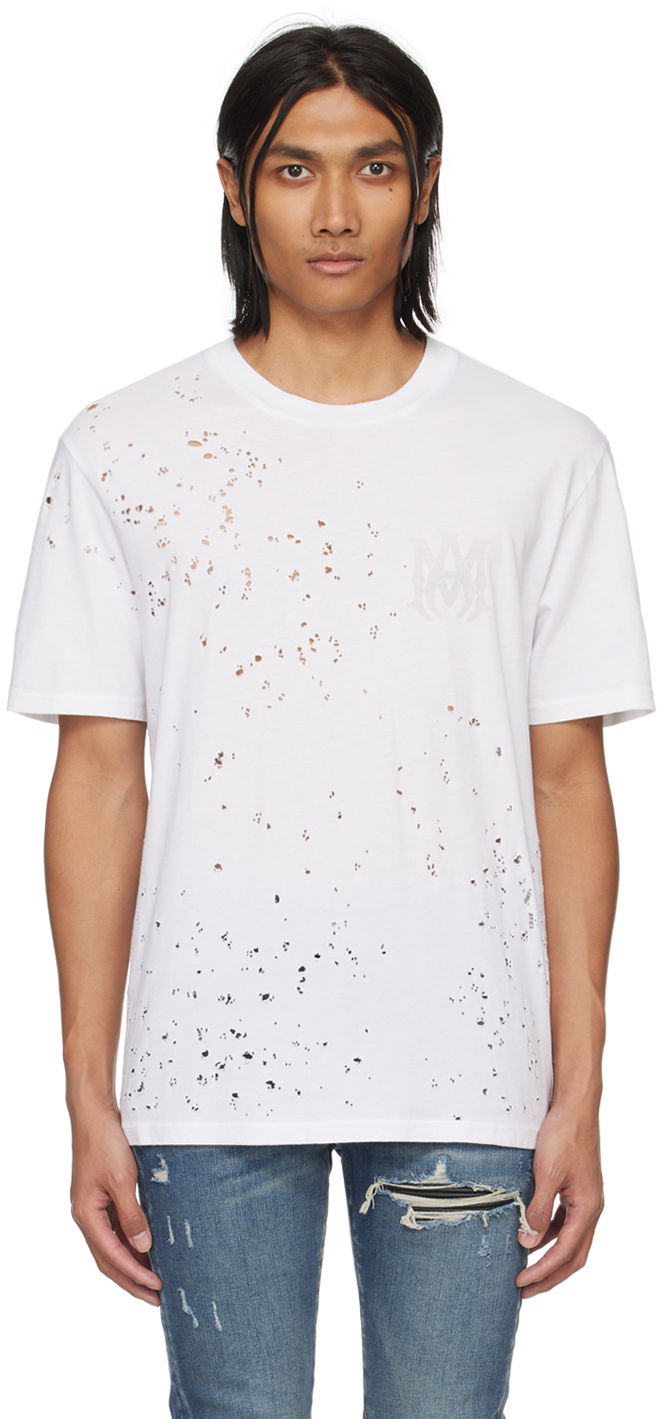 Majica AMIRI Shotgun T-Shirt Bela | AMJYTE1002