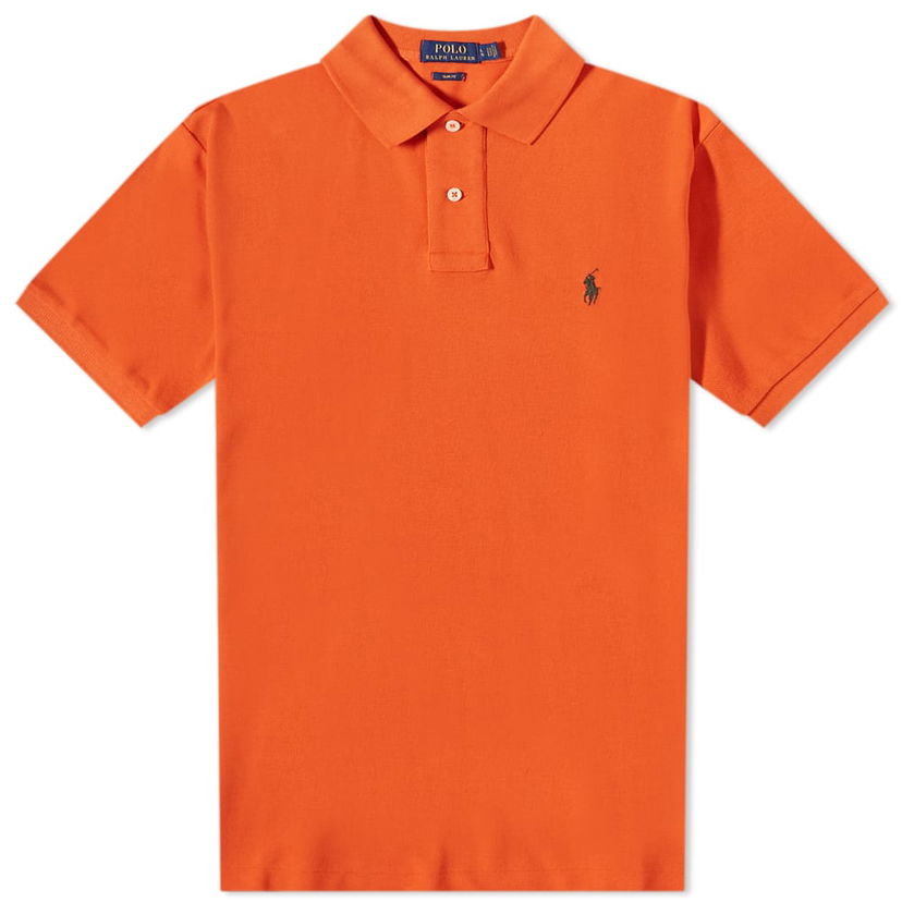 Polo majica Polo by Ralph Lauren Ralph Lauren Slim Fit Polo Oranžna | 710536856296