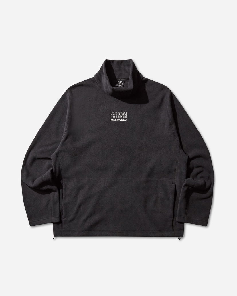 Pulover Maison Margiela High Neck Longsleeve Fleece Pullover Črna | SH0NH0019 899