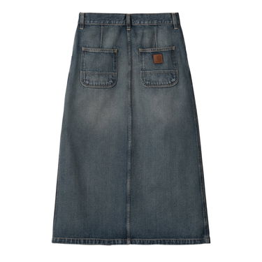 Krila Carhartt WIP Worn Wash Button-Front Denim Midi Skirt Modra | I034647_8, 1