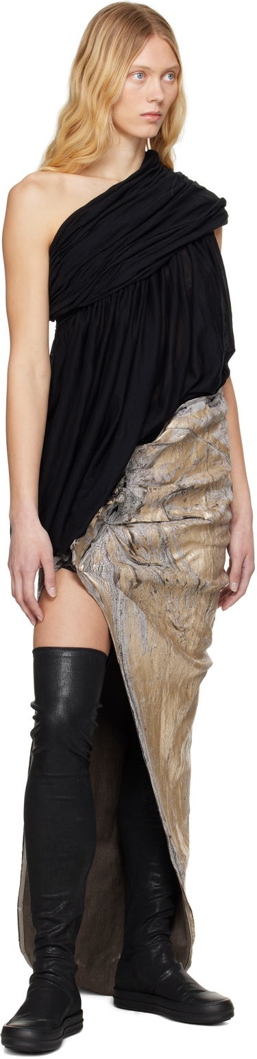 Krila Rick Owens Rick Owens DRKSHDW Hollywood Soft Edfu Long Denim Maxi Skirt Kovinski | DS01E3348 SGMC, 3