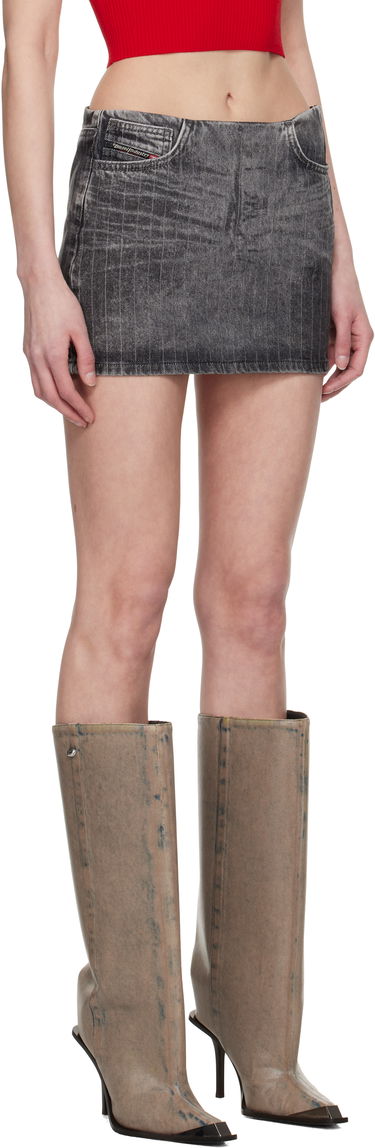 Krila Diesel De-Pra-Mini-S3 Denim Miniskirt Siva | A16954 0ABCU, 1
