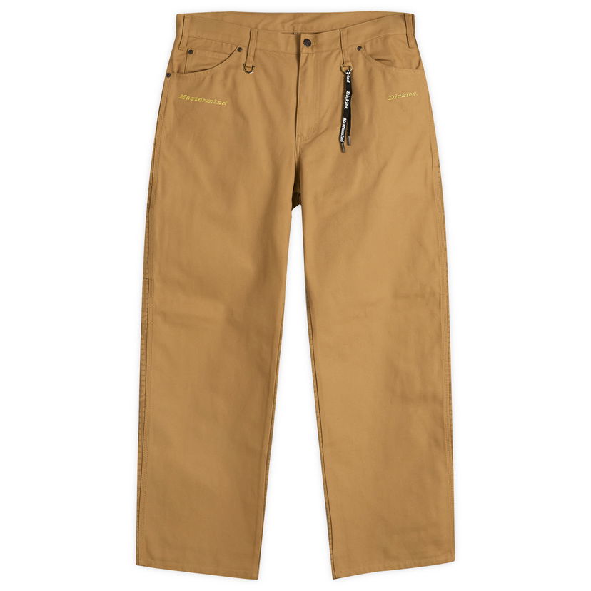 Hlače Mastermind WORLD Mastermind World x Dickies Duck Carpenter Pants, Size Large Rjava | MJ25C14-PA100-1