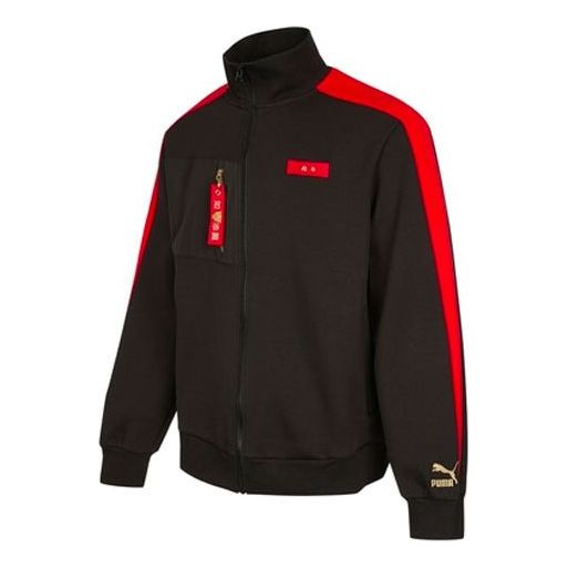 Pulover Puma Logo Stripe Colorblock Loose Casual Jacket Črna | 536579-01