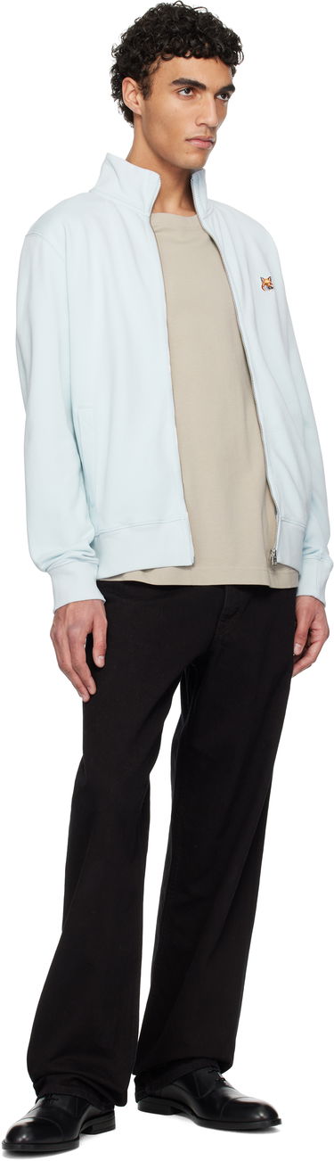 Pulover MAISON KITSUNÉ Maison Kitsuné Fox Head Patch Full-Zip Sweatshirt Modra | OM02134KM0001, 3