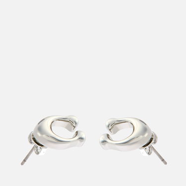 Uhani Coach Bubble C Stud Earrings Kovinski | 37369816RHO030, 1