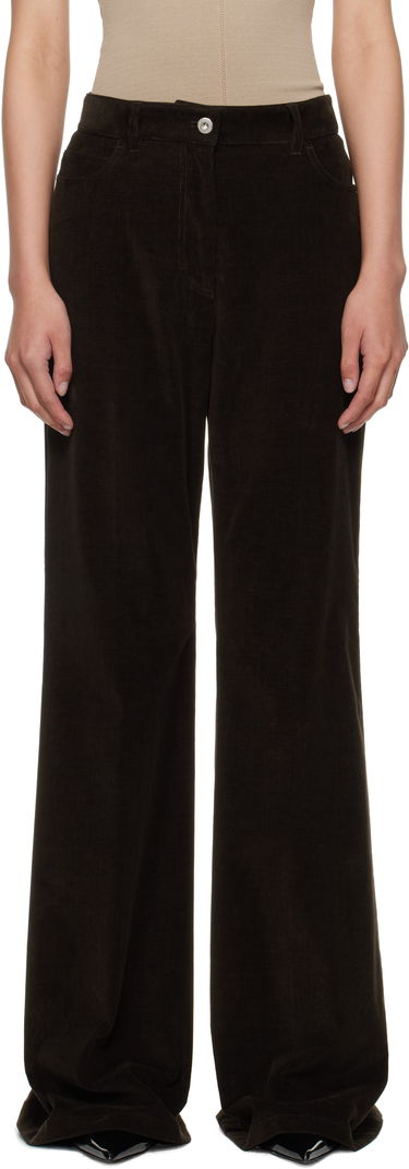 Hlače FERRAGAMO Ferragamo Flared Corduroy Trousers Rjava | 785197, 0