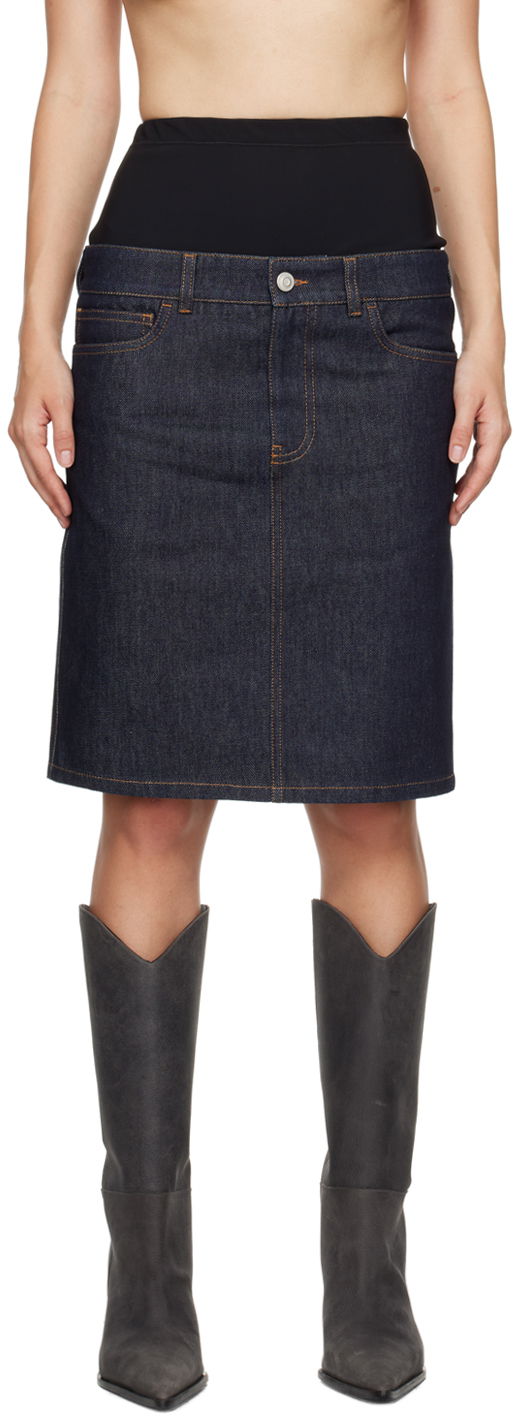 Krila Coperni Coperni Hybrid Denim Midi Skirt Modra | COPJ62F2011, 0