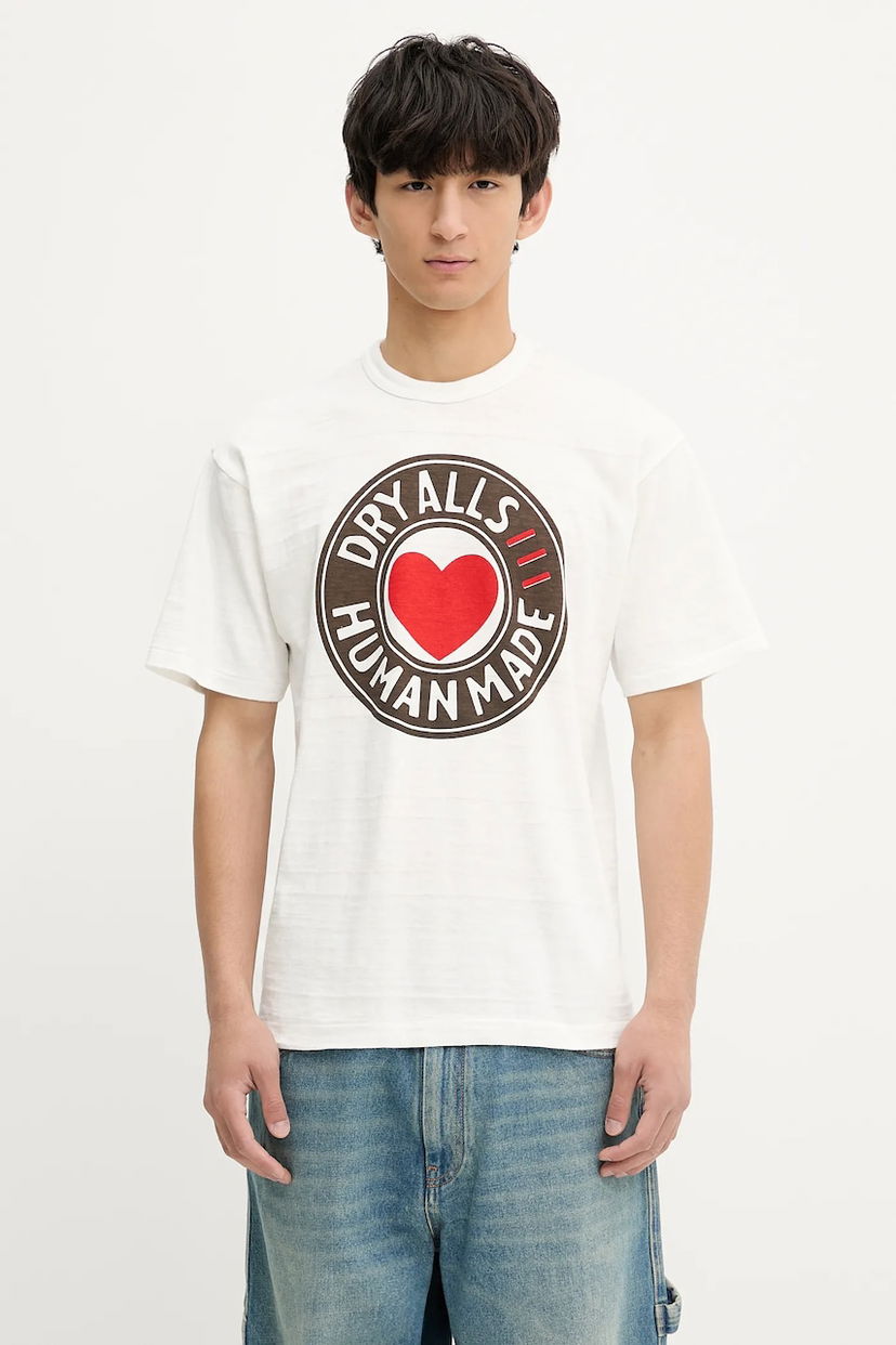 Majica Human Made Human Made DRY ALLS Heart T-Shirt Bela | HM29TE003