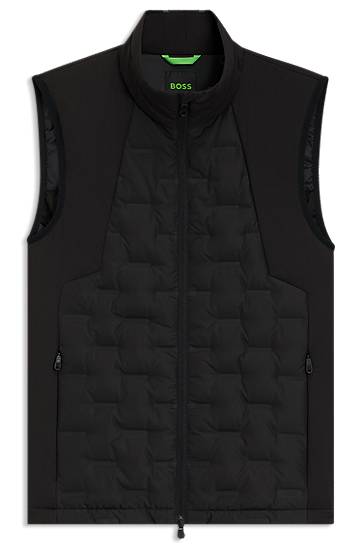 Telovnik BOSS BOSS Down Gilet with Logo Pattern Črna | 50541053