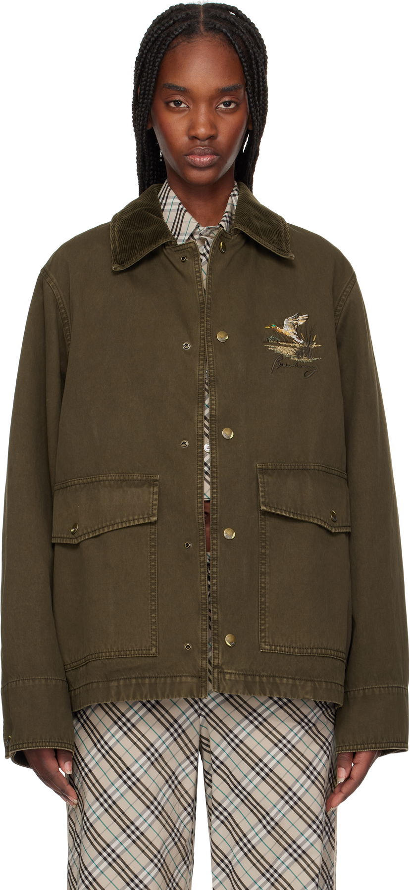Jakna Burberry Burberry Cotton Field Jacket Zelena | 8101709