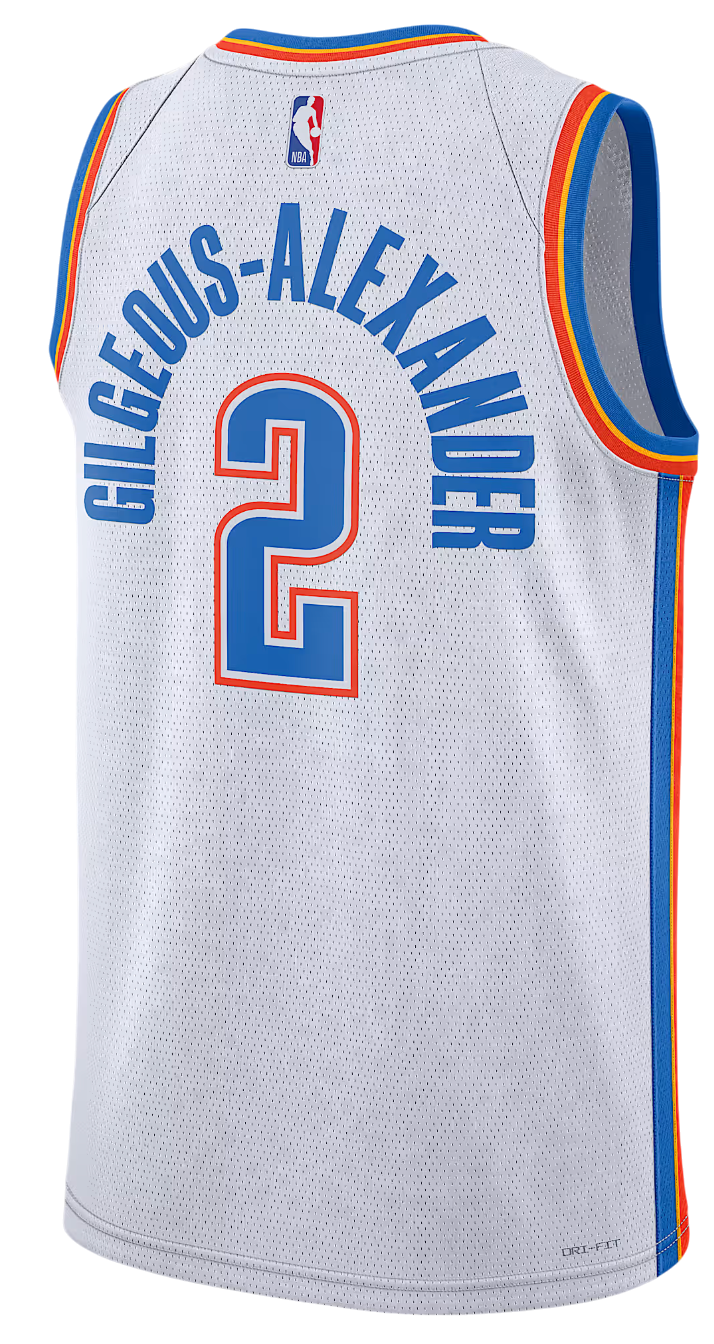 Dres Nike Oklahoma City Thunder Association Edition 2022/23 Swingman Jersey Bela | DN2088-100