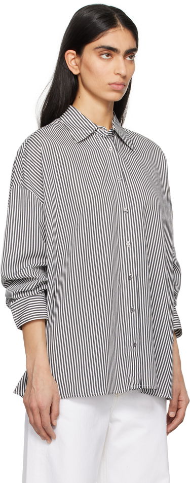 Srajce AGOLDE AGOLDE Roux Striped Button-Down Shirt Bela | A7354-1790, 1