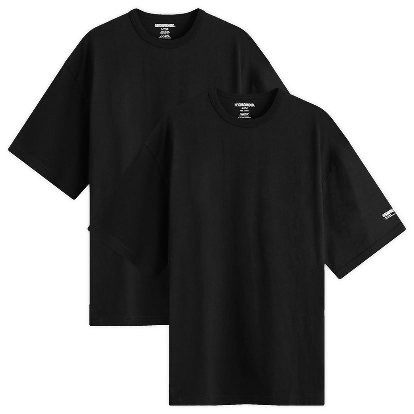 Majica Neighborhood Neighborhood Classic 2-Pack T-Shirt, Size Large Črna | 251QTNH-UWM01-BLK