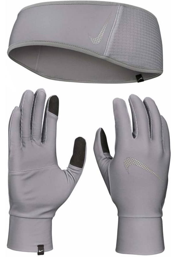Rokavice Nike Essential Running Gloves & Headband Set Siva | 938518-029, 0