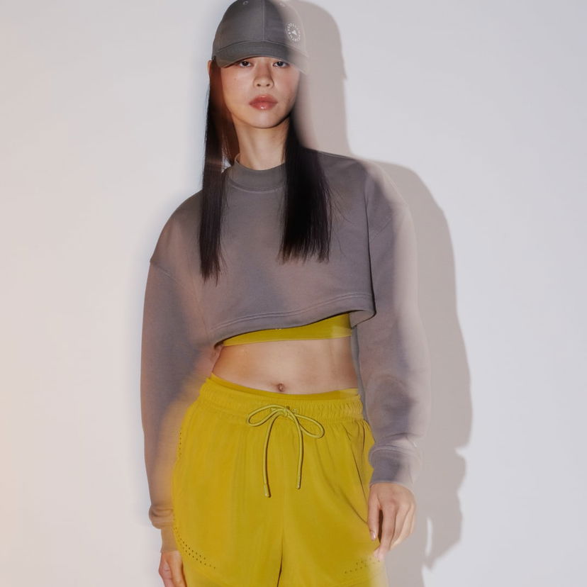 Pulover adidas Performance Stella McCartney x TrueCasuals Cropped Hoodie Lila | IT8278