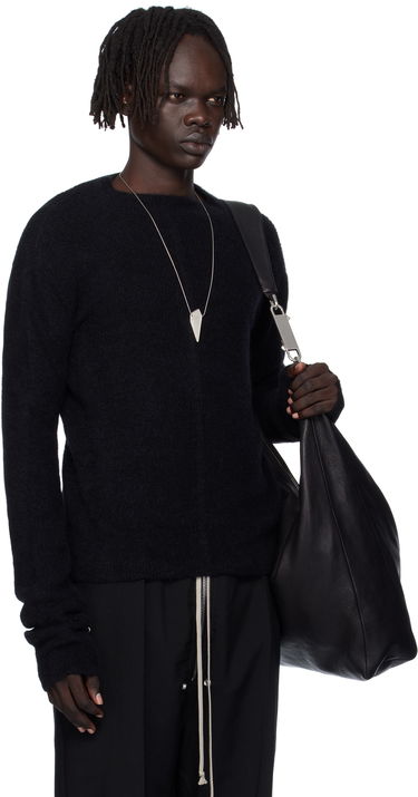 Pleteni pulover Rick Owens Rick Owens Headon Pull Sweater Črna | RU02E1690 KWP, 1