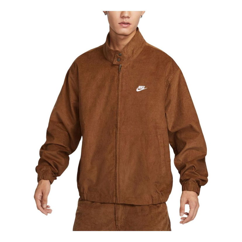 Bomber jakna Nike Club Corduroy Harrington Jacket Rjava | FZ0632-281