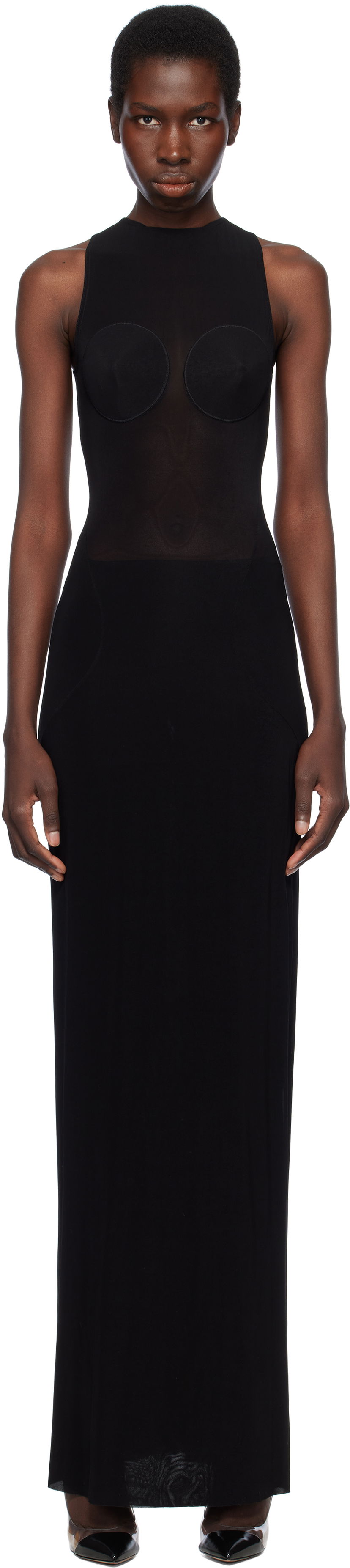Obleke Jean Paul Gaultier Jean Paul Gaultier 'The Conical' Maxi Dress Črna | 25/34-F-RO372-J082-00