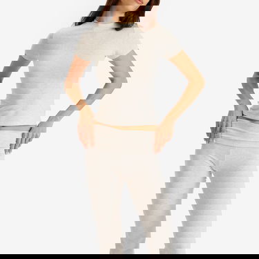 Hlače SKIMS SKIMS Foldover Jersey Pant, Size Large Bež | AP-PNT-0715-OATHEATHER, 5