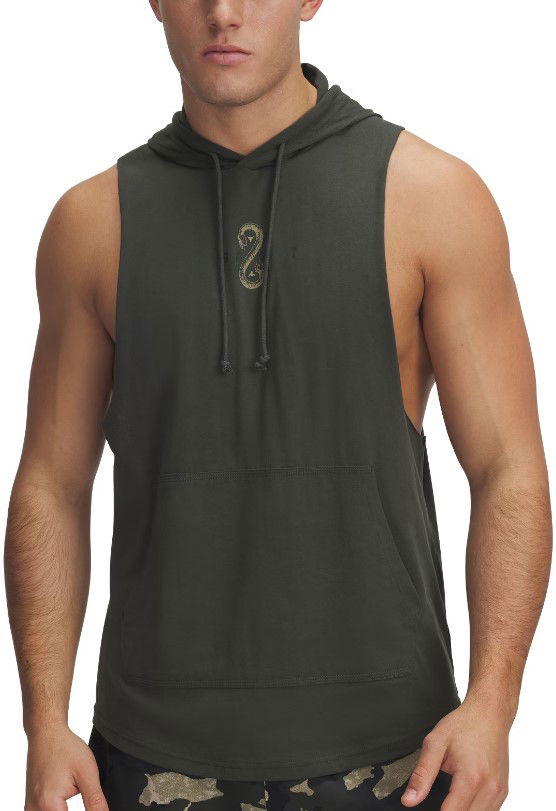 Majica brez rokavov Under Armour Project Rock Snake Sleeveless Hoodie Zelena | 1389987-310