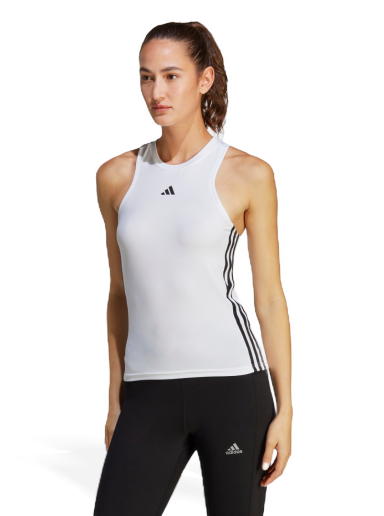 Majica brez rokavov adidas Originals Aeroready Train Essentials Regular 3-Stripes Bela | HT9514