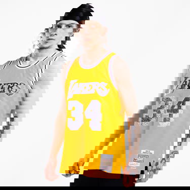 Dres Mitchell & Ness 75th Anniversary Swingman Jersey Shaquille O'Neil Los Angeles Lakers Rumena | SMJY1202-LAL96SONLTGD, 0