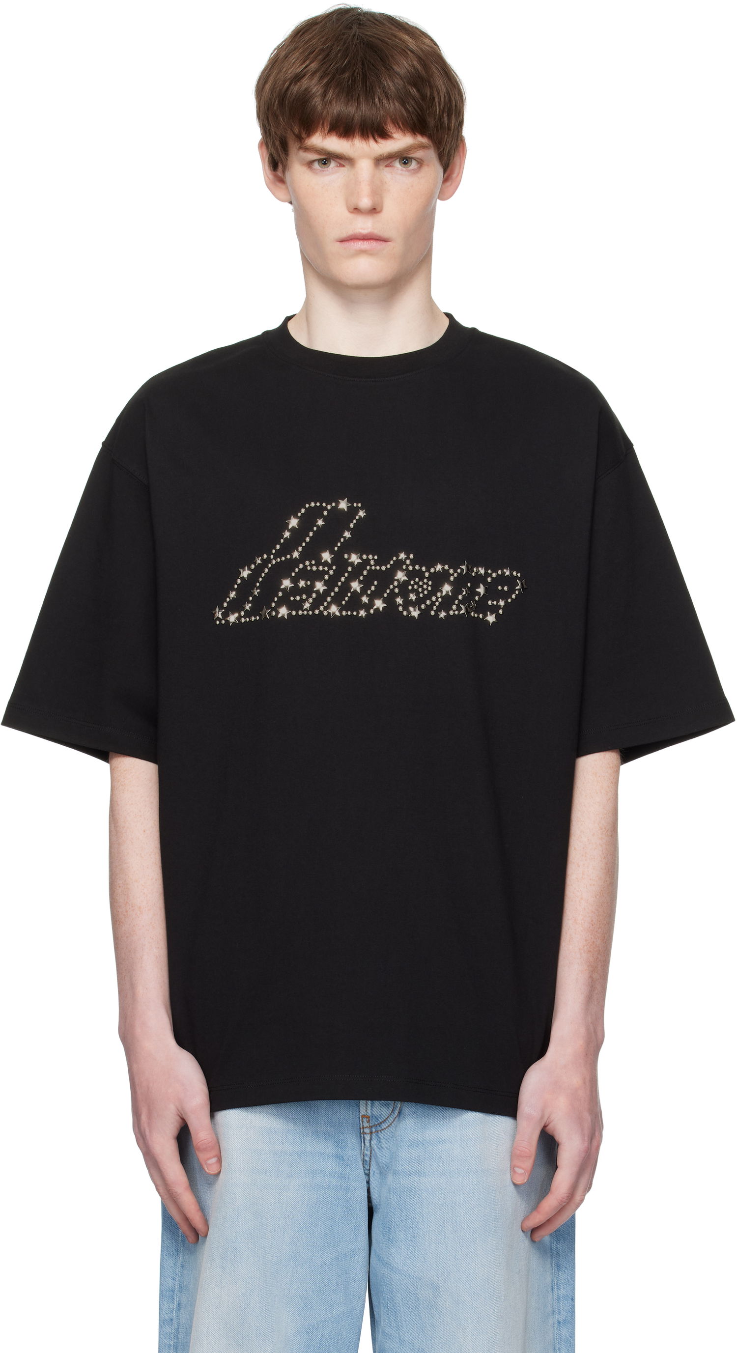 Majica We11done WE11DONE Pearly Logo T-Shirt Črna | WD-TT2-25-735-U-BK, 0